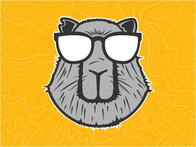 Party Animal capybara illustration party animal rat sunglasses vector