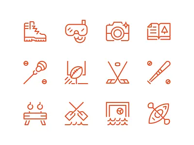Summer Camp Icons II activities creative dan fleming design icons set summer camp