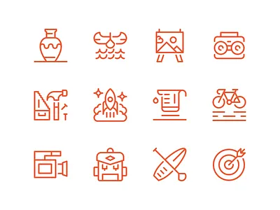 Summer Camp Icons III activities creative dan fleming design icons set summer camp