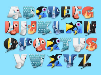 Finding Dory Alphabet affinity alphabet designer disney dory nemo