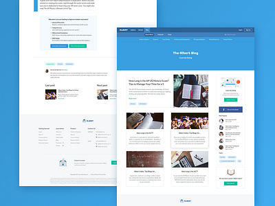 Albert Blog Redesign albert blog education redesign