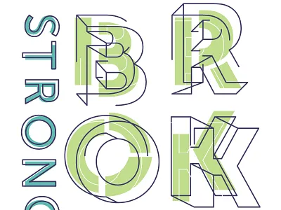 Stronger Broken christian faith type typography