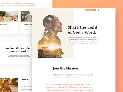 Home Page design gradient hi fi layout light profile ui ux
