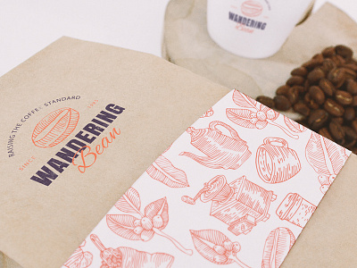 Cafelicious - Coffee Branding Kit badge cafe coffee coffee leaf coffee pattern handdrawn logo logo bundle logo kit pot roasted vintage