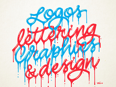 Designer Mike service list calligraphy illustration lettering