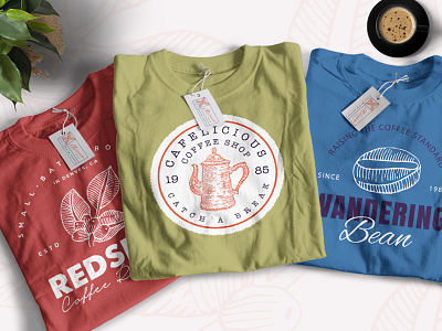 Cafelicious - Coffee Branding Kit aroma bean cafe cafea coffee coffee lover kave logo bundle tag tshirt tshirt coffee design vintage