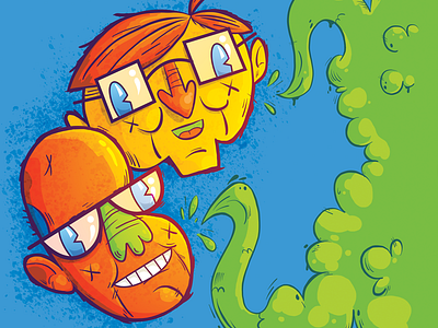 MS Crew - Satya & Bill bill gates cartoon graffiti illustration microsoft satya nadella