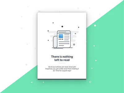 No articles left 📰 articles clean design empty states illustration news secret