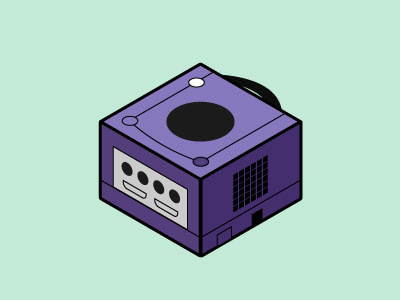 gamecube gamecube illustration isometric memories nostalgia vector