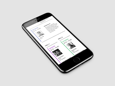 Mobile Agenda agenda conference design minimal mobile ui ux web. white