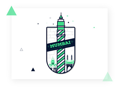 Mumbai clean design icon illustration illustrator logo mumbai type