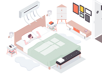 Morning character home house illustration isometric morning nyt rboy rocketboy smarthome