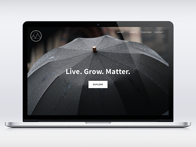 Website work in progress black coach contrast grow live matter squarespace website