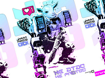 Mecha Goat animals character design cute digital art fun futuristic robots