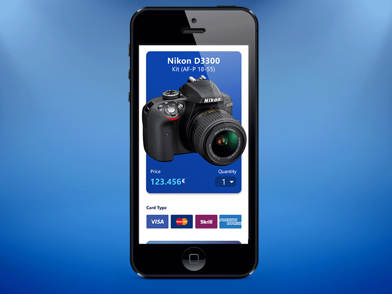 Daily UI #002 Credit Card Checkout camera challenge checkout credit card daily ui e shop mobile product ui