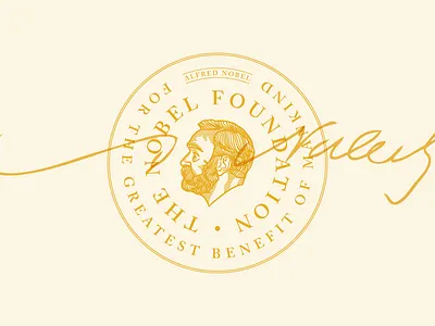 Nobel Seal badge illustration seal