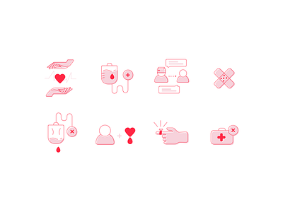 Kan Merkezi Illustration Icons app blood blooddonation clear icons illustration kanmerkezi minimal red simple