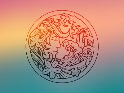 Girl beach beauty flower girl nautical ocean peaceful sea water wave