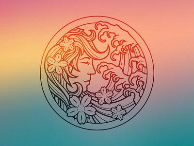 Girl beach beauty flower girl nautical ocean peaceful sea water wave