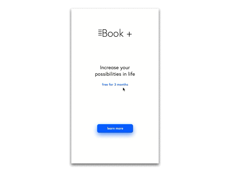 Book + animation blue books interaction ui ux