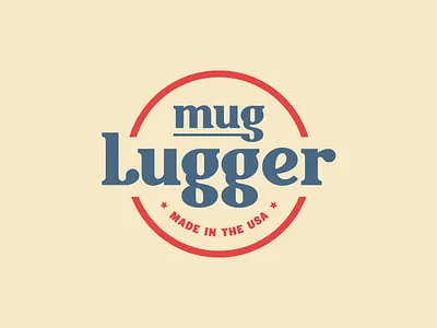Mug Lugger Logo custom hand lettering lettering serif slab type typography usa