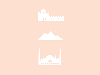 Buildings digital illustration icon icon design illustration