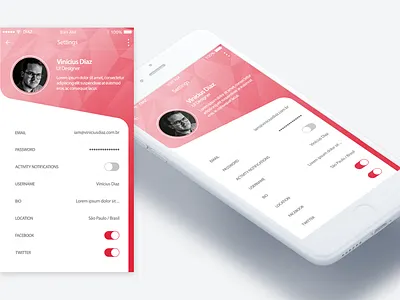 Daily UI challenge #007 Settings app dailyui settings