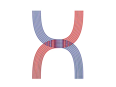 #Typehue Week 8: H blue gradients h illustration logo monogram overlap red round shapes type typehue