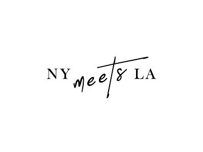 NY meets LA Beauty Company beauty black and white cosmetic cosmetics design hand drawn hand lettering logo serif typographic logo typography unique design