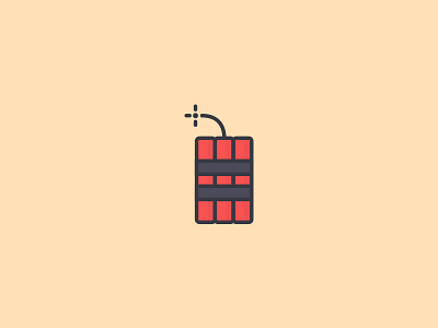 Day 76 - Danger bomb challenge daily danger explosive fuse icon tnt vector