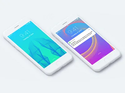 Looper Wallpapers iOS 11 apple color concept gradient ios looper mobile mockup sketch ui ux wallpaper