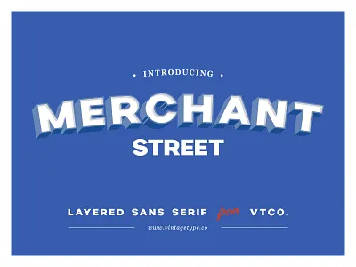 Merchant Street Sans bold display font fonts layered painter sans sign vintage