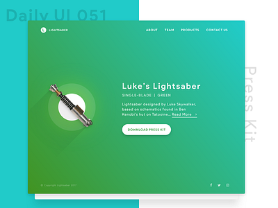 Press Kit Website Concept design desktop responsive star wars ui user experience user interface ux web web design website