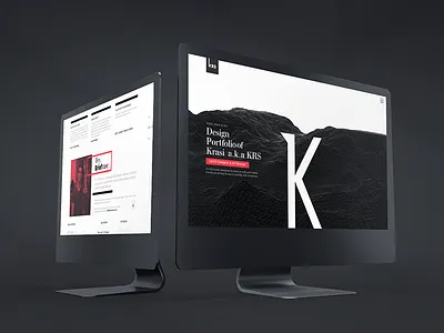 Portfolio website KRS black krs layout new ui ux web website