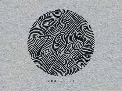 708 Supply apprel branding design hand drawn illustration lines linework print t shirt texture