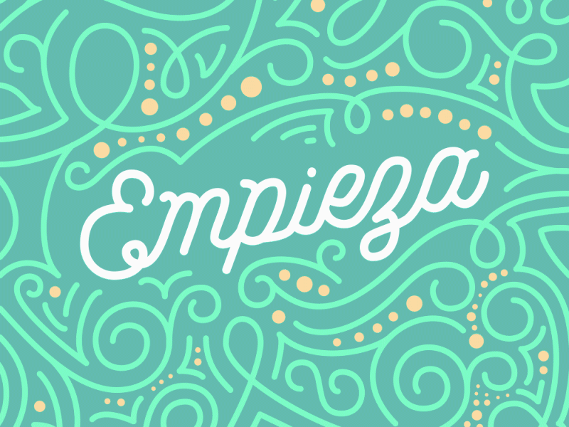 ¡Empieza Ahora! animation flat illustration lettering type typography vector