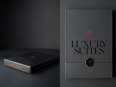Luxury Suites Collateral (Part I) black design emboss foiling football stuff layout nfl packaging print soft touch tampa wax seal