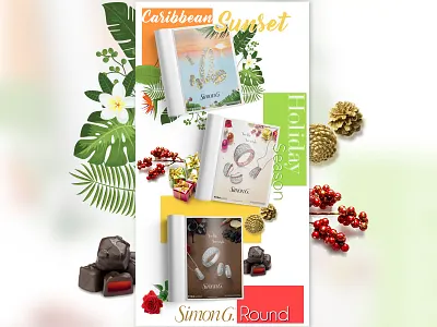 Print Ad Campaign Creatives ad campaign caribbean sunset design editorial graphic design holiday magazine print ad