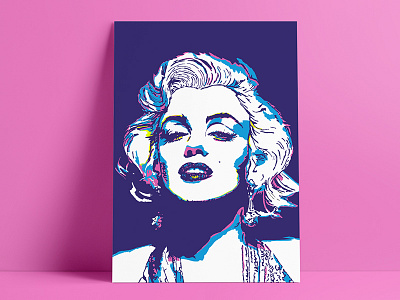 Marilyn Monroe Ilustración colorfull illustration ilustration design marilyn monroe poster poster design