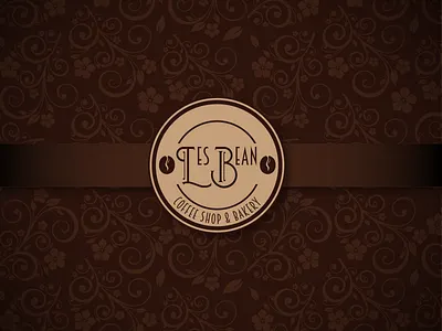 Les Bean Coffee Shop & Bakery - Daily Logo Challenge bakery brown coffee coffee bean coffee shop design logo tan