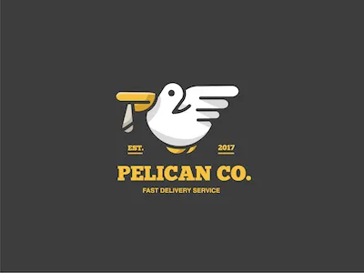 Pelican Logo Design bird design details graphic design graphics lines logo logo design pelican vector vector art vector work