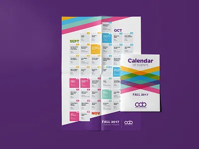 Campus Activities Board Calendar | Nazareth College | Interior brand development calendar college events higher ed poster print design student activities