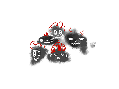 Cloudy faces cloud emoji ipad ipad pro procreate testflight