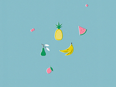 Summer Fruit banana character cherry bathing suit fruit green melon pattern pear pineapple summer swim