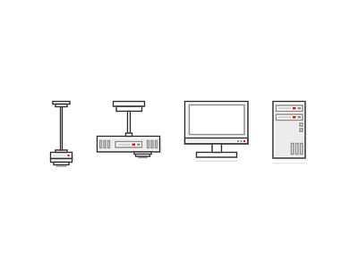 Hardware computer desktop hardware icon illustration monitor projector sketch webcam