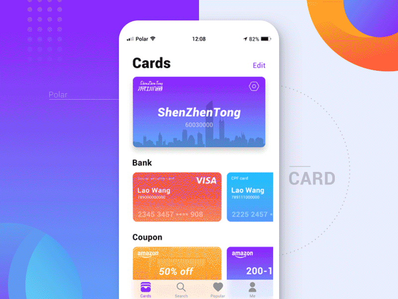 City service app-cardS app gif