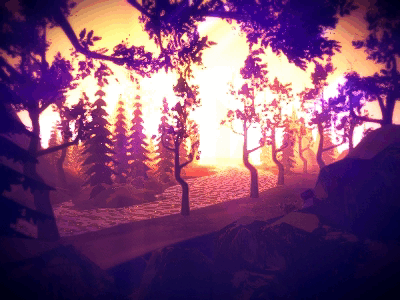 Nature Illustration! animation art concept forrest idea illustration river style trees view water