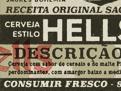 Hells 2 beer joao neves label lettering lisboa nevesman portugal type vintage