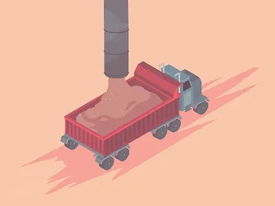 Rain Forest Preservation - Concept for Explainer Video chemical england map forest illustration jungle soil trailer trees truck vector