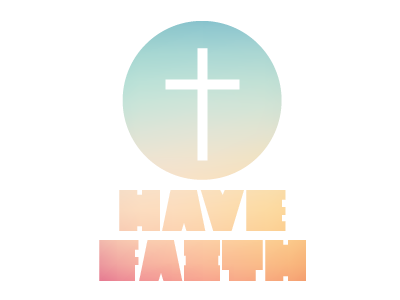 Have Faith brand colours cross design faith gradient have religious shirt strength t t shirt